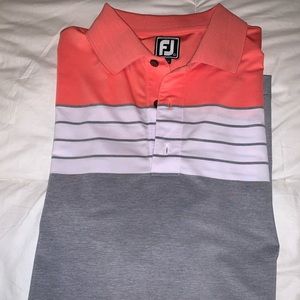 FootJoy golf polo coral and grey